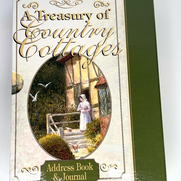 VINTAGE Journal & Address Book Brand New! Treasury Of Country Cottages - Picture 2 of 14